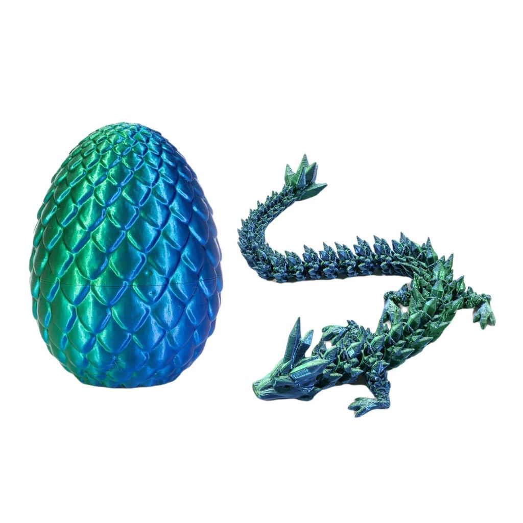 1/4pcs 3D Dragon Rotatable Articulated Dragon Egg Realistic Movable Printed Dragon Modle Home Office Decoration Figures Toy