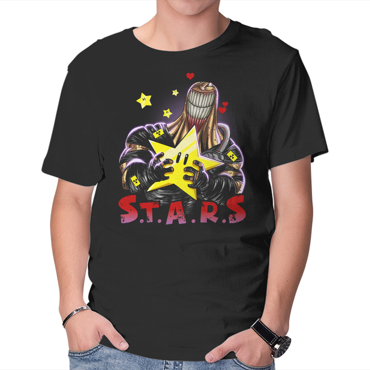 Unisex Crew Neck T-Shirt My Dear Stars Graphic Short Sleeve Casual Tee XS