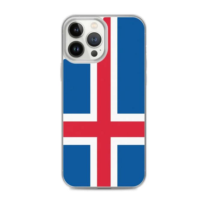 Coque iPhone - Drapeau Islande - iPhone 13 Pro Max - Souple - Multicolore - TPU transparentní