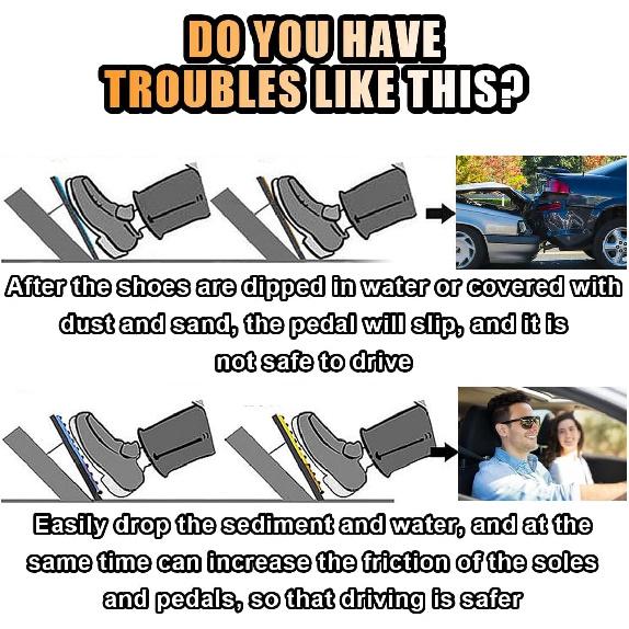 2PCS Non-Slip Car Pedal Covers, Automatic Transmission Gas Pedal Brake Pedal Cover, Aluminum Alloy Pedal Pads For Safe Driving, Car Replacement