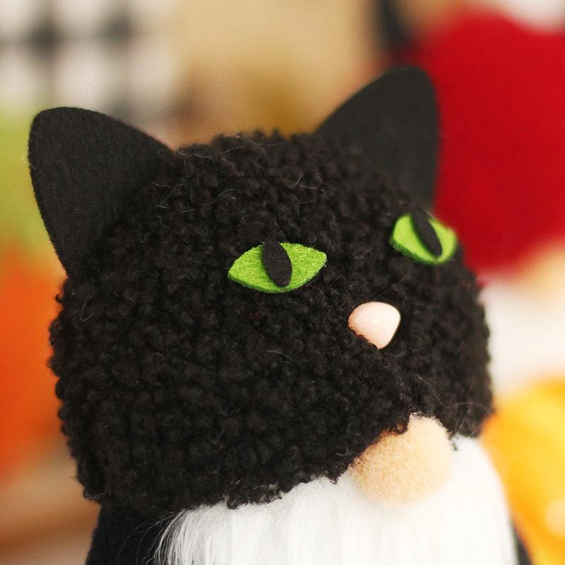 Halloween Bat Black Pumpkin Ornament Doll Creative Faceless Dolls for Home New Year Birthday Wedding Party