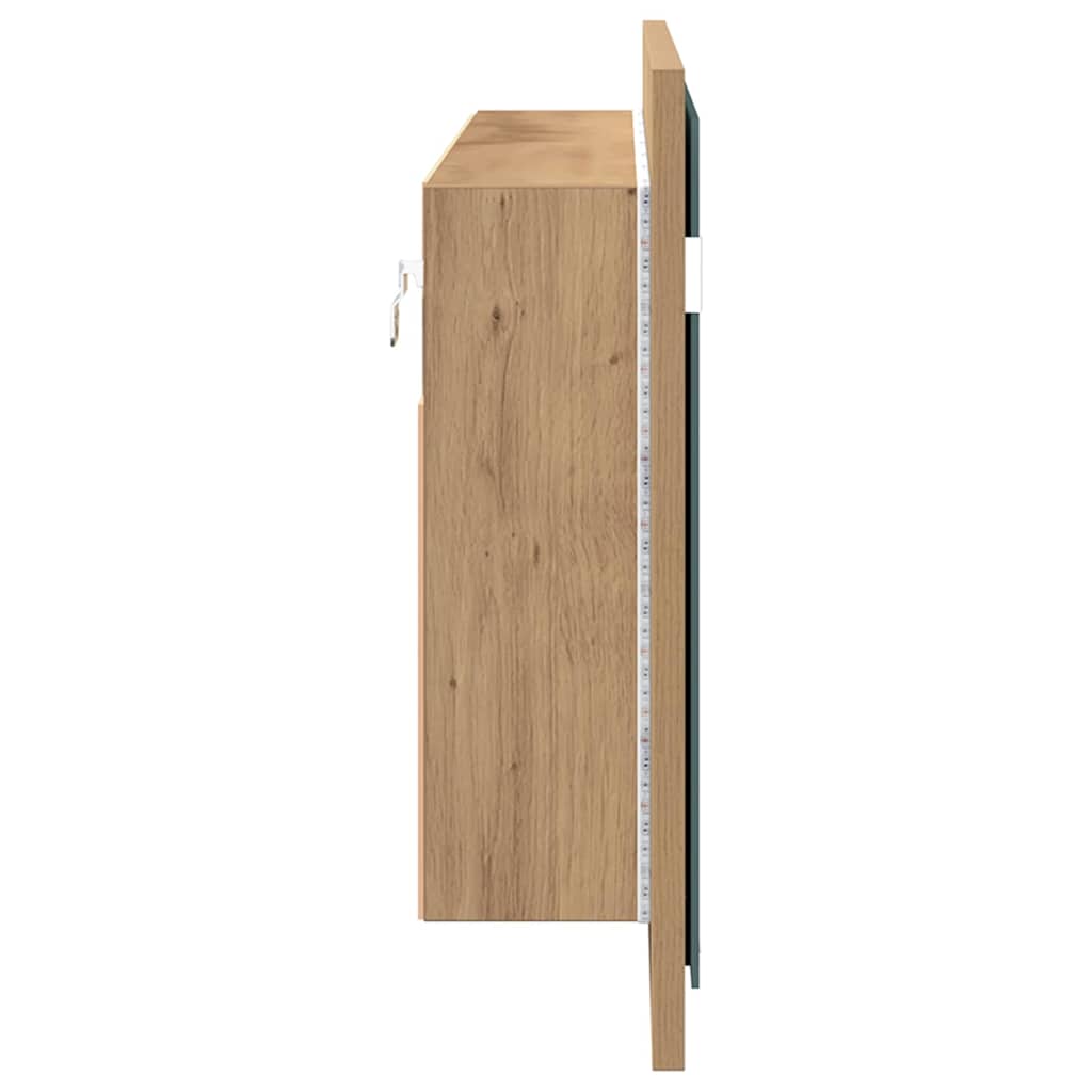 LED Mirror Cabinet with Shelf Artisan Oak 100 X 12 X 45 Cm