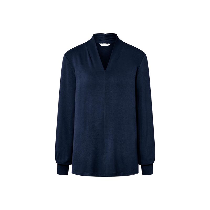 

Новое поступление Немецкая футболка TCM с V-образным вырезом из модала Женская Рабочая одежда Простая базовая рубашка Весенне-осенний топ с длинным рукавом больших размеров Navy blue Recommendation 36/38 50.00 kg-60.00 kg