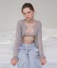 Hane Sheer Ribbed Cardigan_Gray Mute