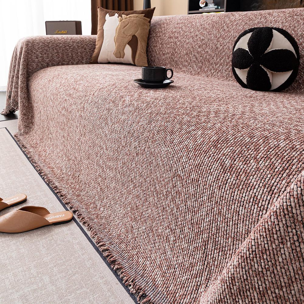 1pcs Thicken Chenille Blanket Classic All-inclusive Simple Couch Cover Towel Non Slip Office Nap Shawl Cushion Home Decoration