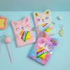 A5 Cartoon Plush Children's Diary with Lock - Cute Girls' Journal for Stress Relief and Gifting