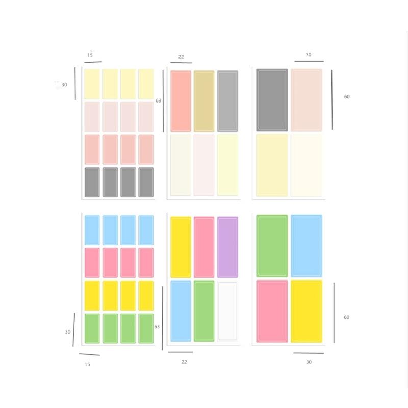 Name Labels Waterproof  Stickers Colorful Adhesive Sign School Organization Classroom for Children