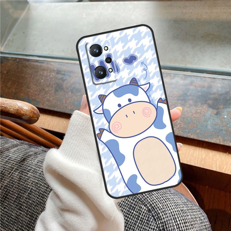 Milk Cow Skin Print Luxury Case For Realme 13 Pro Plus 11 12 14  C71 C75 C55 C51 C53 C25 C63 C61 C65 C67 GT6 GT7 15 Pro