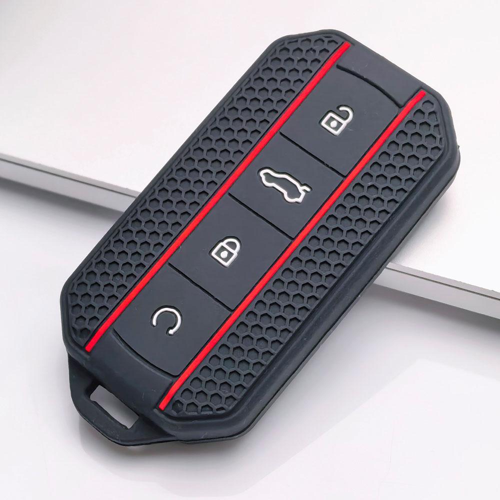 4 Button Silicone Key Fob Cover for Chery Jaecoo 7 8 J7 J8, Full Wrap Key Guard for Jaecoo Smart Key, Anti-Scratch Protective Case