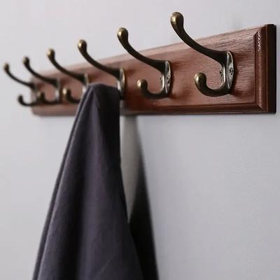 Wandmontierte Garderobe aus Massivholz mit Haken, Hüten, Kleiderbügeln, Schrank-Organizer, Perchero-Möbel für die Dekoration von Flur und Eingang