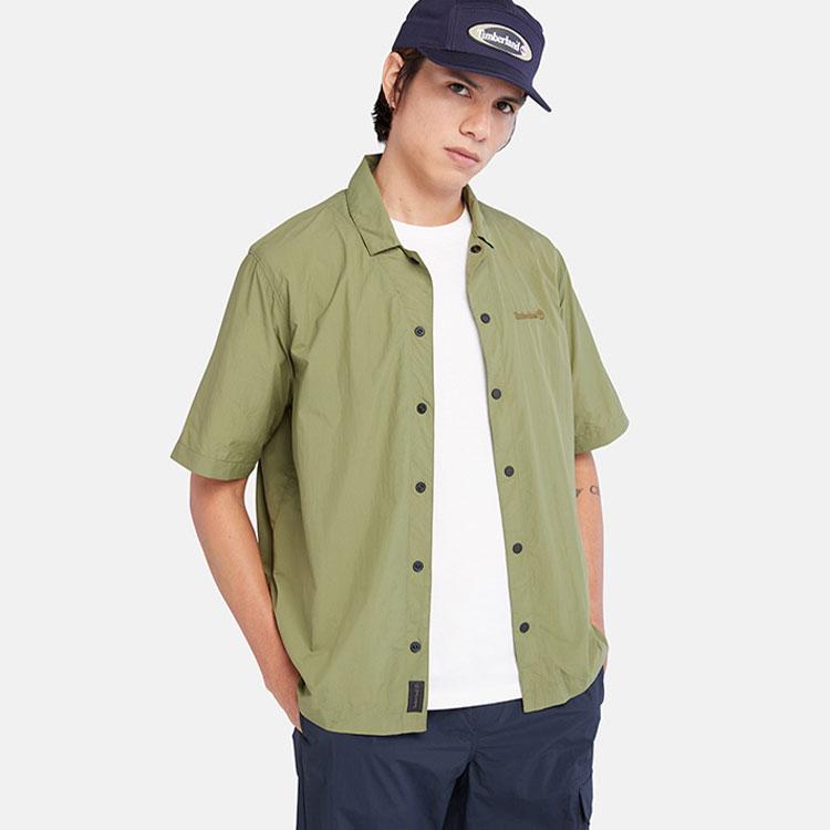 Timberland Solid Color Packable Breathable Quick-Dry Outdoor Polo Shirt Unisex Shirts Avocado-Green A68F1-V46
