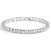 Bracciale Quadrato in Argento Sterling 925 con Zirconi AAA Gioielli di Moda
