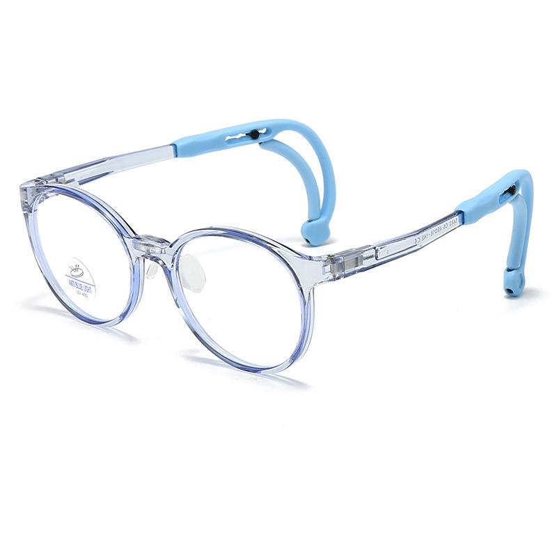 6-10 Kids Adjustable Optical Glasses Frame Boys Girls Round Silicone Anti-slip Customizable Myopia Hyperopia Glasses