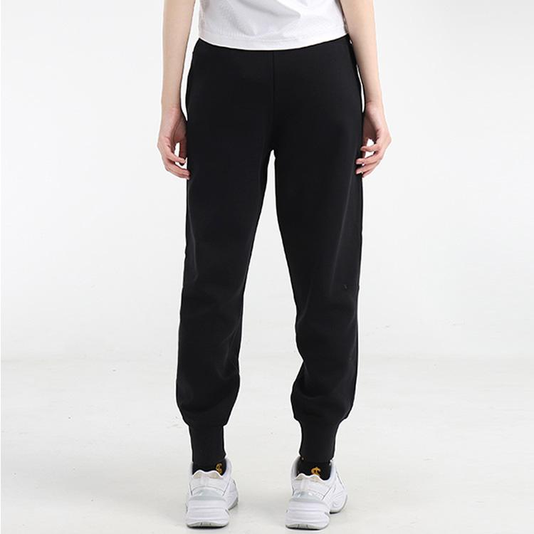 Nike מכנסי ג'וגינג עם רוכסן טק פליז לבגדי ספורט מכנסי סריג בגזרה בינונית לאביב נשים תחתונים שחור CW4293-010