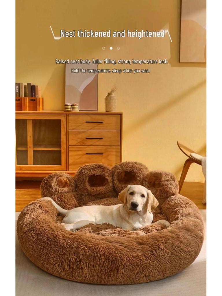 New Large All-Season Indoor Bear Paw Dog House Nest