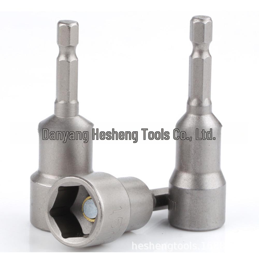 Hex Handle Magnetic Socket Wrench Set: 6-15mm Bits with 65mm Screwdriver Extension