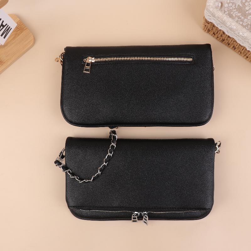 Black Chain Shoulder Bag Pattern Mini Crossbody Bag for Women Party Dating Daily Accessory