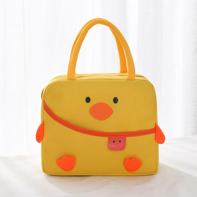Insulated Lunch Bag with Zipper Closure and Handle Cartoon Design Portable Food Storage Bag for Work School Picnic