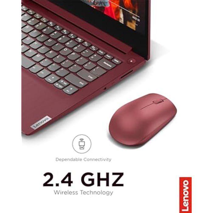 Lenovo Souris sans Fil 530, Design ambidextre, Connexion Nano USB, Compatible avec Ordinateurs Portables et PC Windows - Rouge
