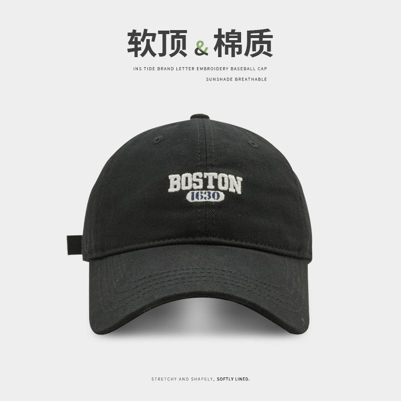 

Tide brand letter embroidery baseball cap couple street racket tide soft top show face small cap children Adjustable (58-62cm)