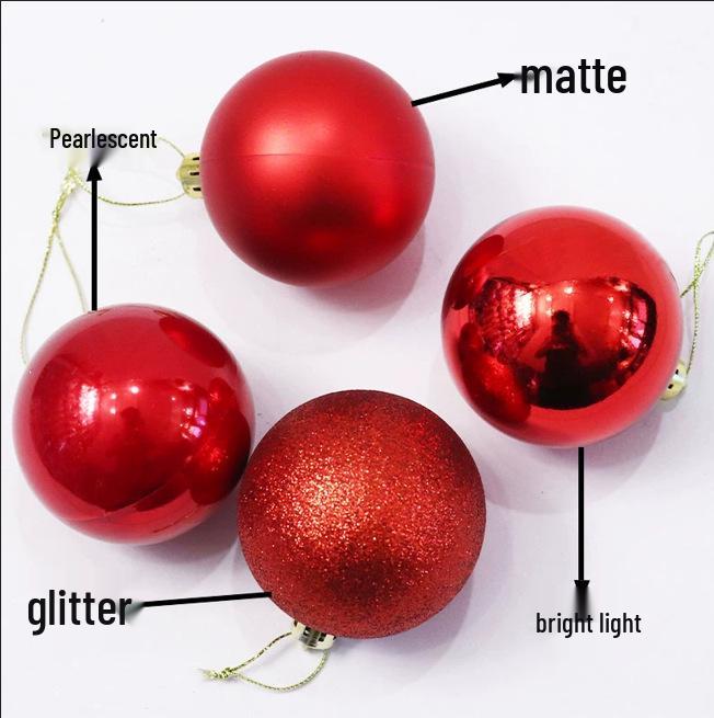 Set of 6 Black, White, and Purple Christmas Hanging Balls - 8cm Holiday Ceiling Decorations in PVC Box