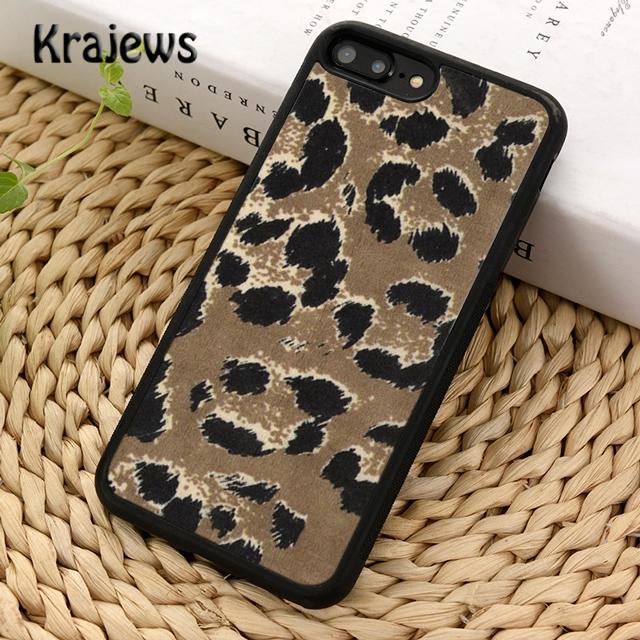 Krajews Leopard Djurtryck Telefonskal Fodral För iPhone 14 5 SE 6s 7 8 plus XR XS 11 12 13 pro max Samsung Galaxy S21 S22ultra