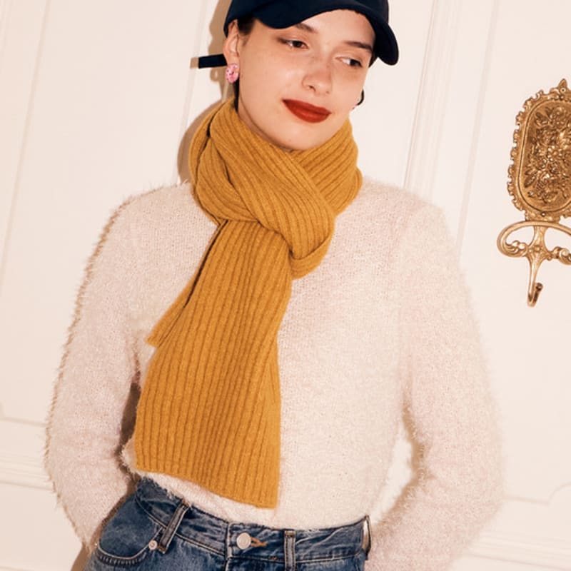 

SILN Kniited muffler (MUSTARD YELLOW) FREE