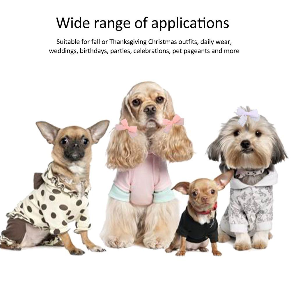 36PCS Bow Shape Pet Hair Bow Handmade Pet Hair Clip Exquisite Craft Pet Head Ornament Party Decor
