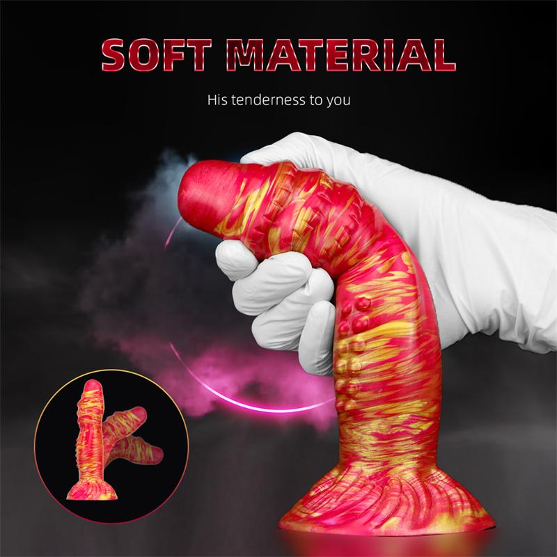 Faucet Color Liquid Silicone Anal Reamer Large Special-shaped Dragon Phallus Anal Masturbation Device Rear Court Sex Toy