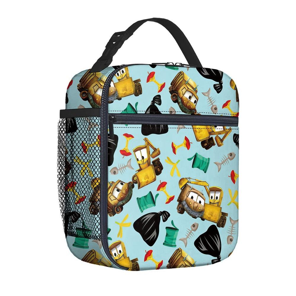 Borsa per Pasto Portatile Borsa Quadrata per Pasto Completamente Stampata Borsa per il Pranzo dei Bambini Borsa per Picnic della Scuola Elementare