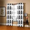 Curtains Black And White Simple Wind 3D Digital Printing High Density Blackout Curtains