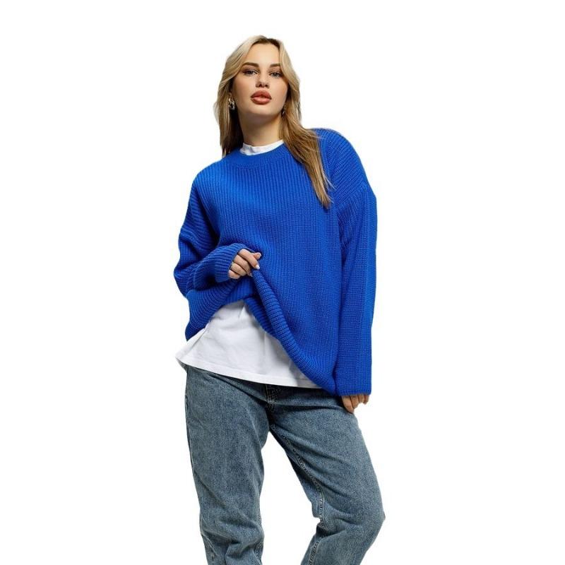 Sweater Women's Autumn Winter Round Neck Pullover Loose European American Long-sleeved