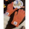 New Solid Color Warm Thickened Knitted Gloves for Women in Winter with Fingerless Touch Screen Wool Student Cycling Gloves
