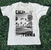 California Graphic Tee White Short Sleeve Shirt Vintage Style