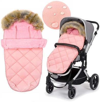 Quilted Fur Sleeping Bag for Stroller, Car Seat, Stroller, Winter, Sled