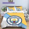 Manchester City Pattern Bedding Quilt Set  Home Decoration  Gift (1 * duvet cover + 2 * pillowcase  without core)
