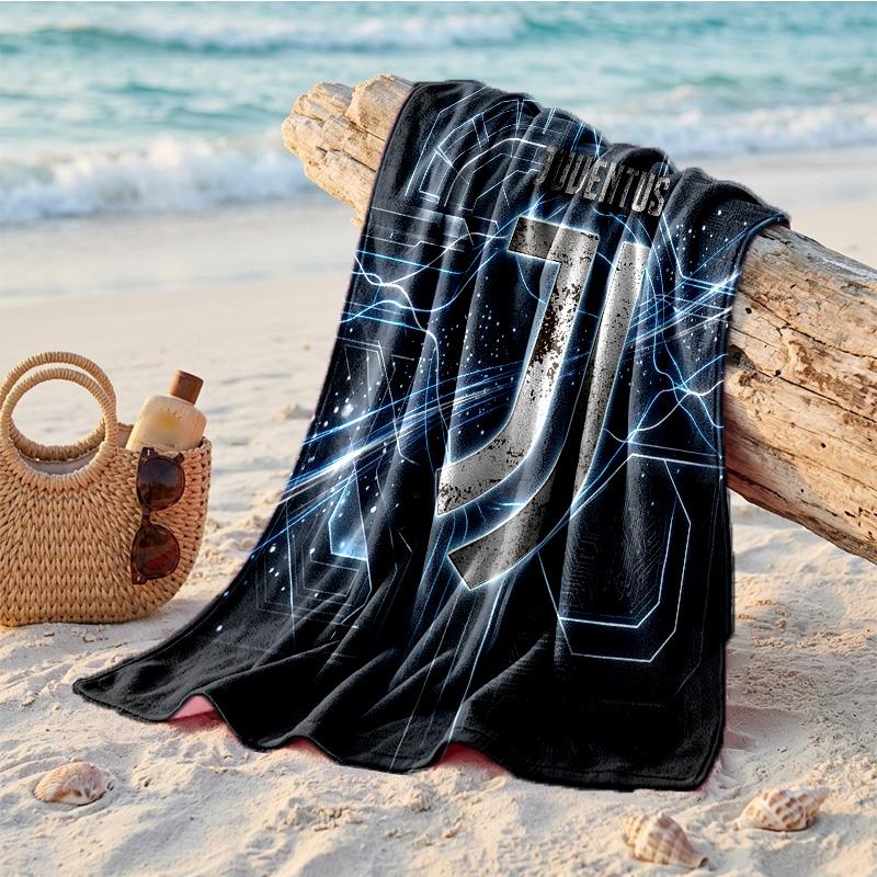 Asciugamano da Spiaggia in Microfibra con Stampa Juventus FC Asciugatura Rapida Assorbente Grande Asciugamano per Spiaggia Nuoto Viaggio