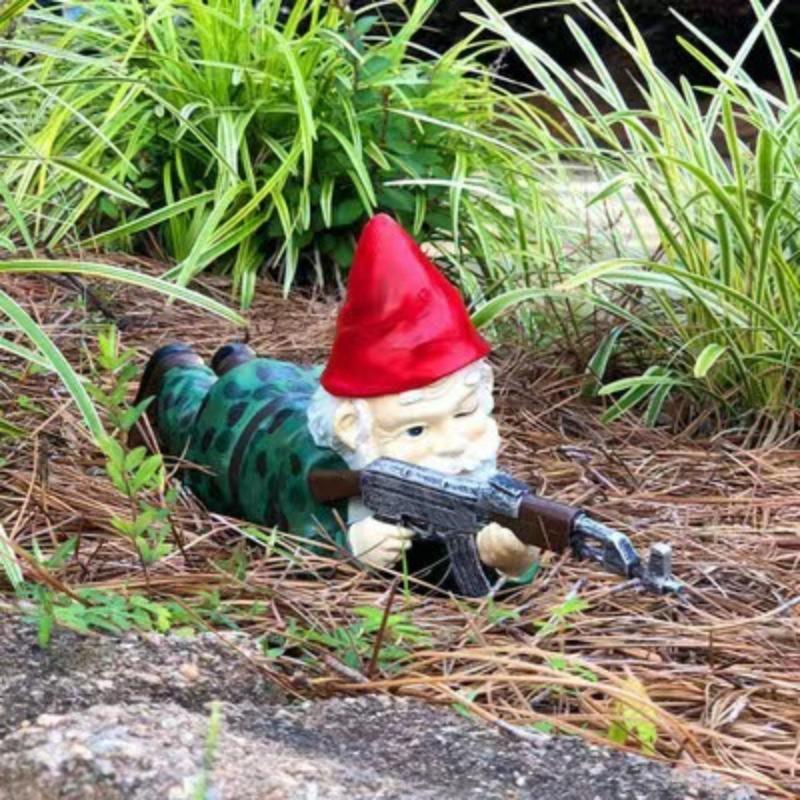 Dwarf Midget Ornament Gunner Ornament Design Home Gunner Toy Doll Shooting Dwarf