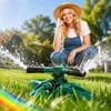 360 Degree Automatic Rotating Lawn Sprinkler Garden Watering System Adjustable Spray Pattern Durable Base for Outdoor Lawn and Garden Irrigation