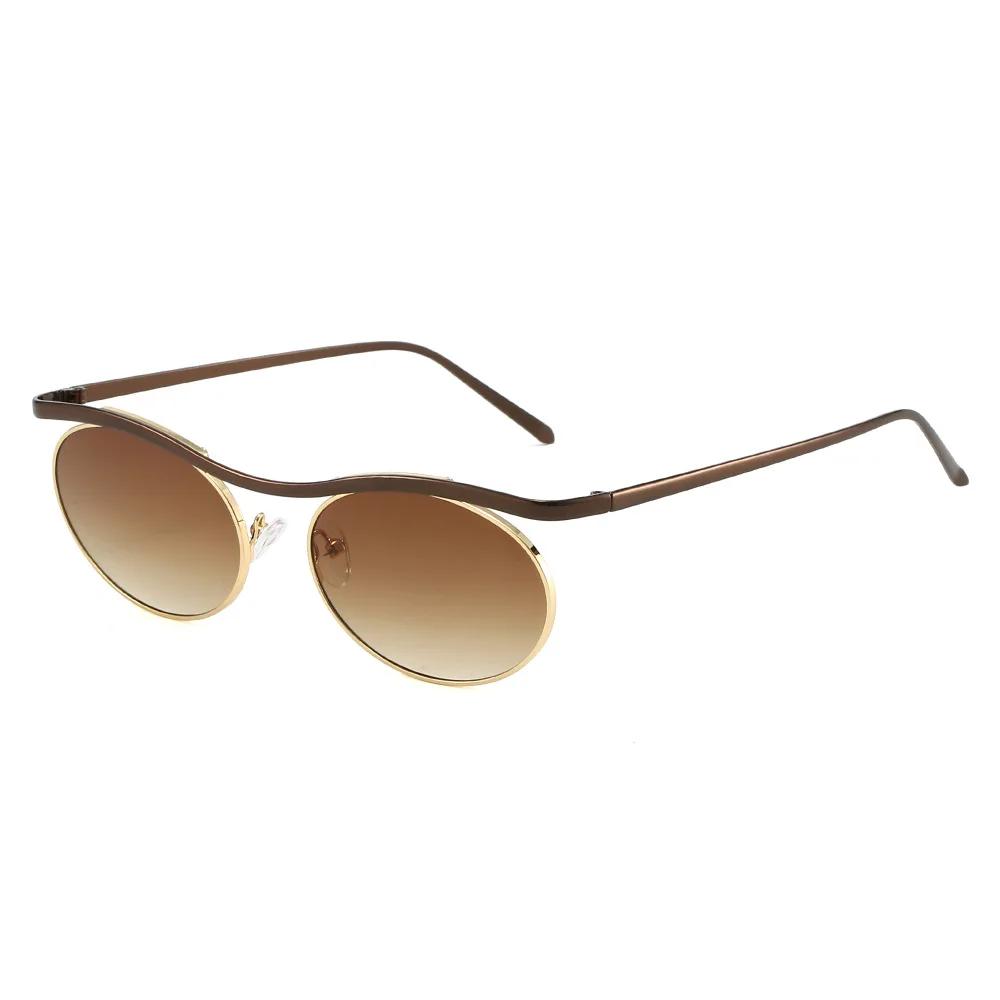 New Luxury  Designer Metal Steampunk Sunglasses ladies For Men Vintage Punk Sun Glasses Popular Oval Eyebrow Cool Eyeglasses As the photo