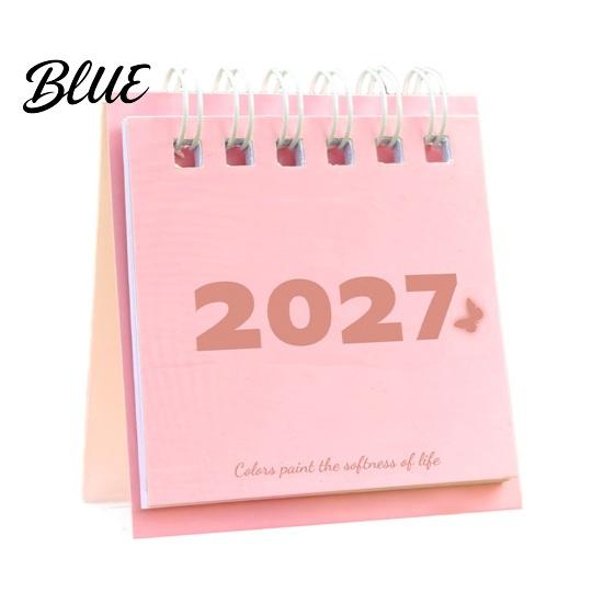 Durable Daily Schedule Dec. Standing 2027 Jan. Desk Calendar Organizer Mini 2027 to Flip Small