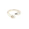 LAYERMOOD 24 Curve Pearl Ring-silver925