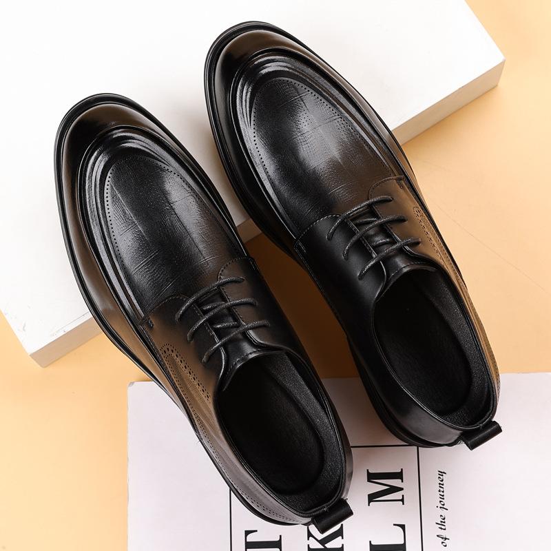 Wenzhou leather shoes men's autumn 2025 business commuter office dress men's shoes British style Korean version groom wedding shoes