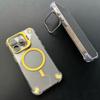 Clear Magnetic Case With Stand IPhone 18 ProMax 17 16 15 14 13 12 11 Shockproof Camera Protection Slim Fit