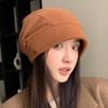 Autumn and Winter Hat Women's Fashion Retro Cold Hat Headband Hat Versatile Warm Pile Hat