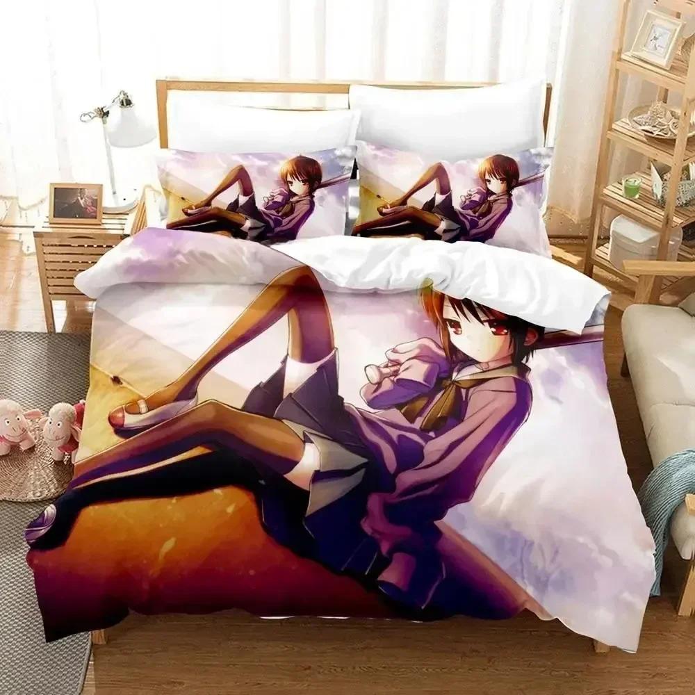 Anime A Channel Bedding Set Printed Bed Set With Pillowcase Duvet Cover Soft Queen King Size Bedclothes Home Adult Kid Bedroom