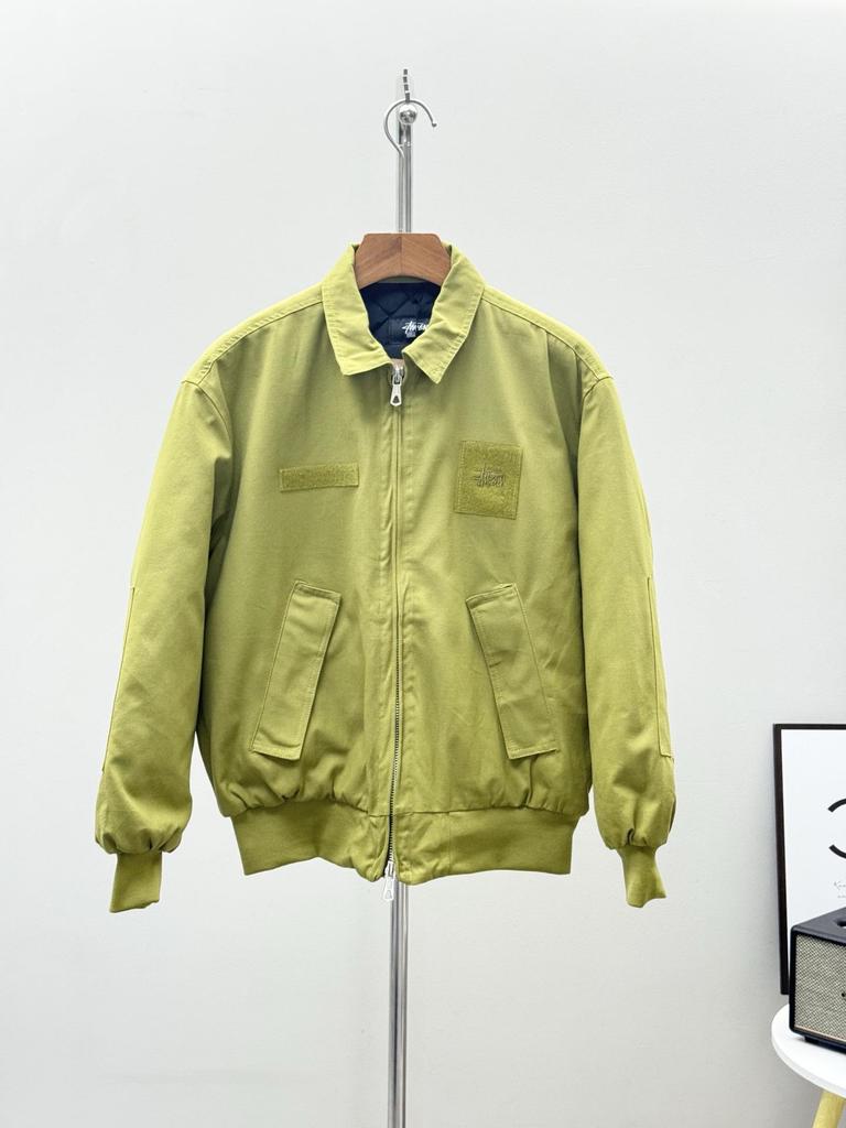 25SS Retro Slitstark Unisex Tvättad Baseball Arbetskläder Jacka
