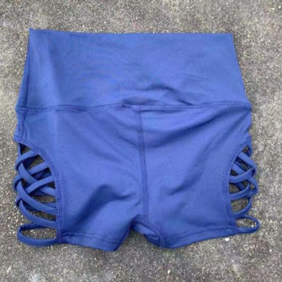 Pantaloni da donna a vita alta, alla moda, con elastico in vita, a croce cava, adatti a tutti i tipi di casa