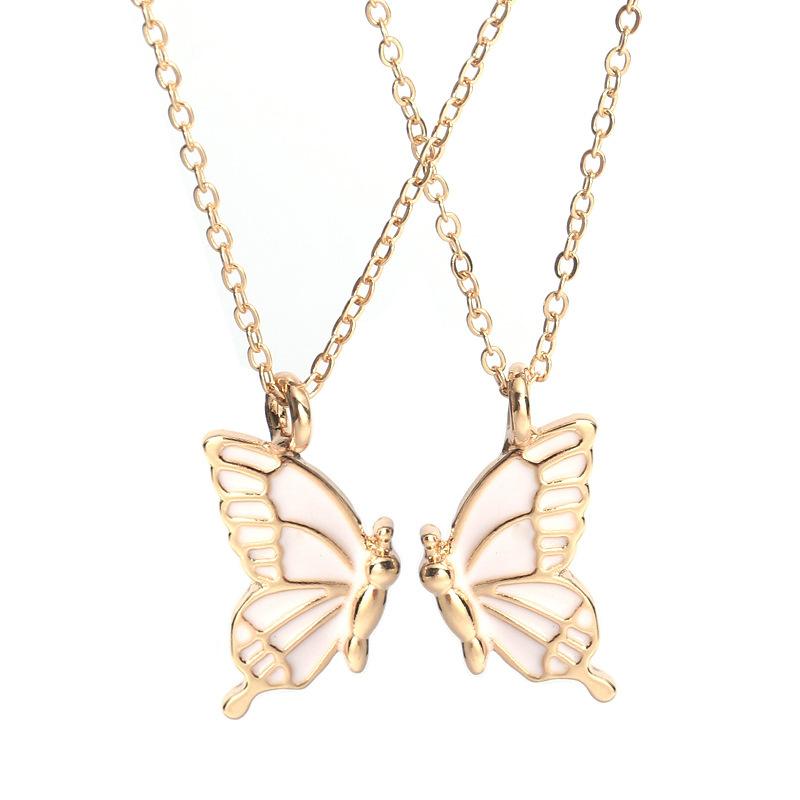 New Colorful Butterfly Collar Chain Friendship Card Good Friend Set Necklace