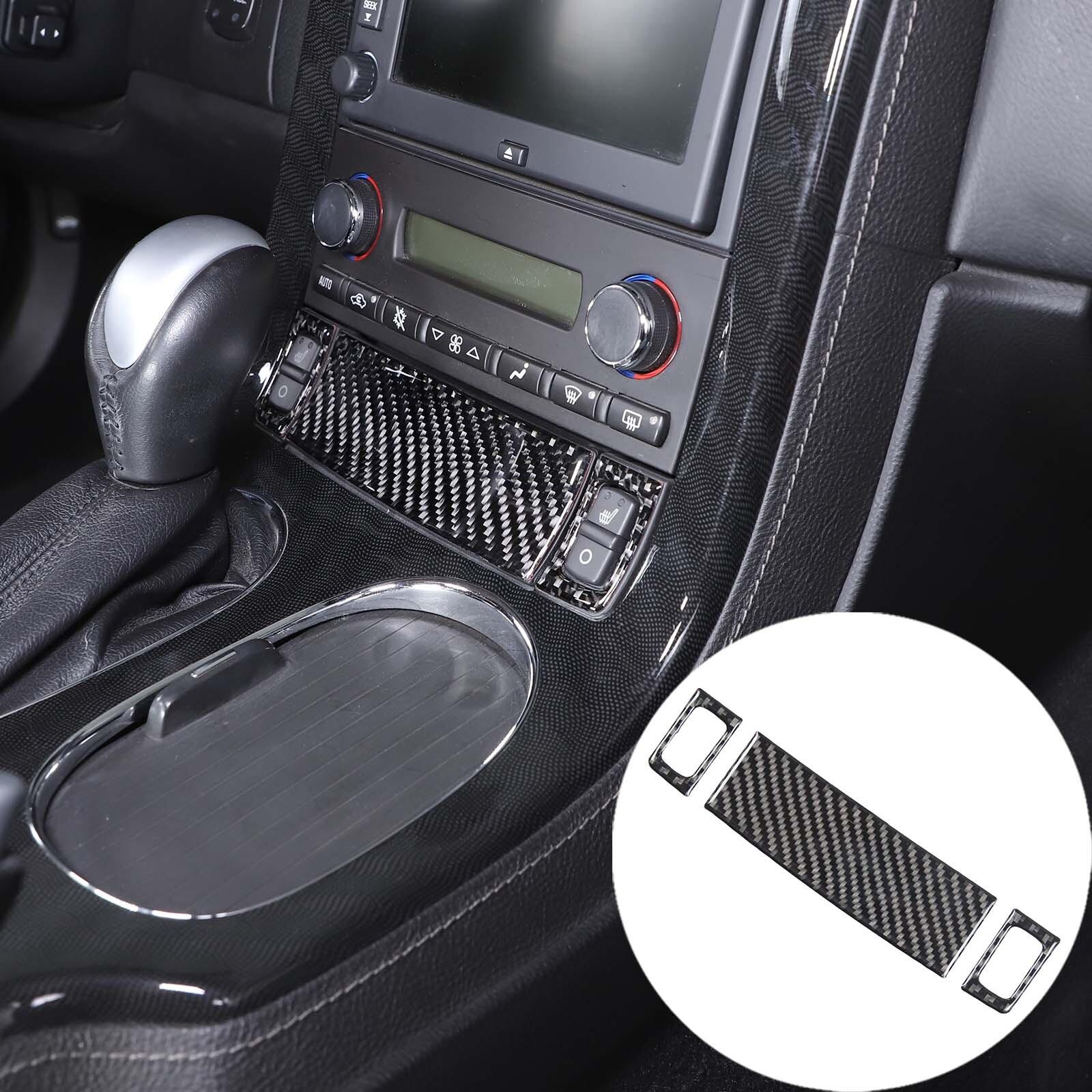 For Corvette C6 2005-2013 Soft Carbon Fiber Seat Heating Button Cover Trim